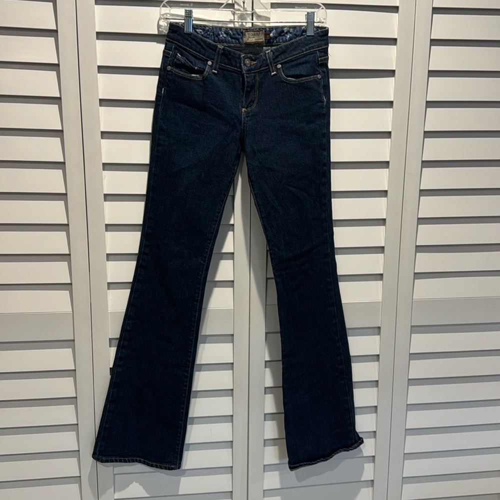 Paige Pre Loved Premium Denim Hollywood Hills Boot Cut Jeans low rise Jeans.